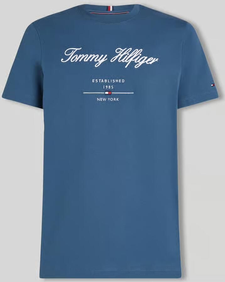 Tommy Hilfiger T-shirt SCRIPT LOGO TEE met opgestikt logo - Foto 4
