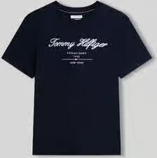 Tommy Hilfiger Embroidered Script T-Shirt Navy- Heren Navy - Foto 8