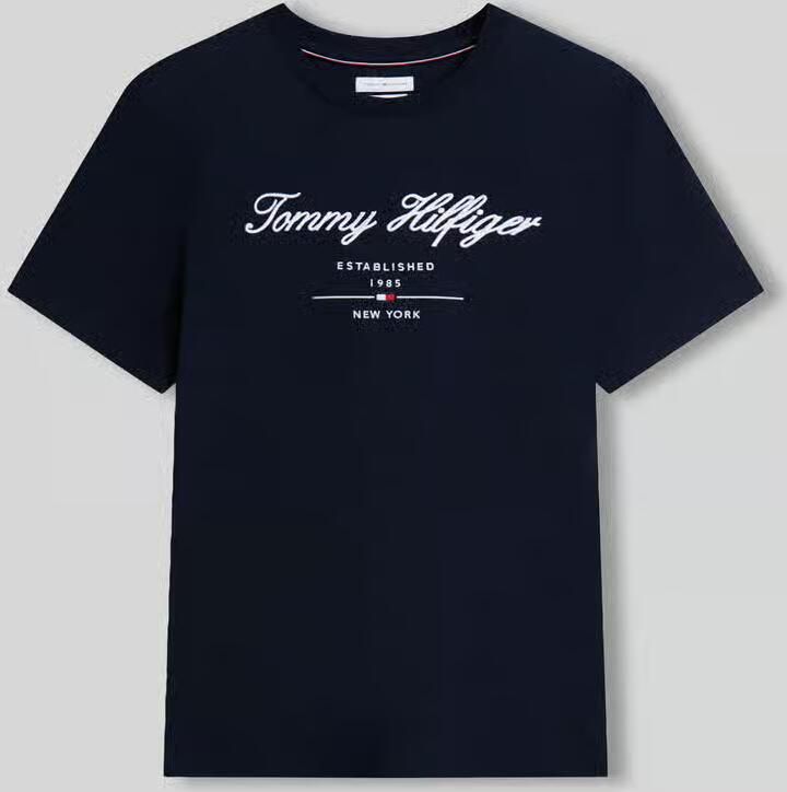 Tommy Hilfiger Embroidered Script T-Shirt Navy- Heren Navy - Foto 9