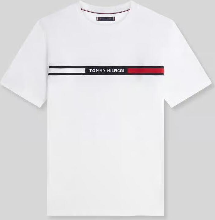 Tommy Hilfiger Regular fit T-shirt met labelstitching - Foto 20