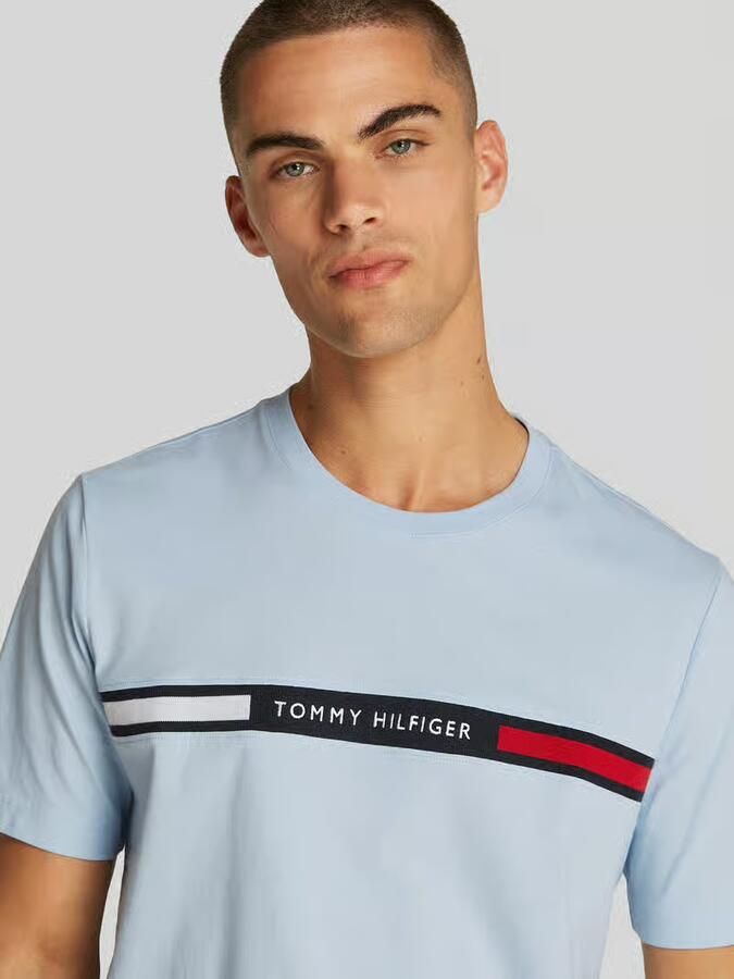 Tommy Hilfiger Regular fit T-shirt met labelstitching