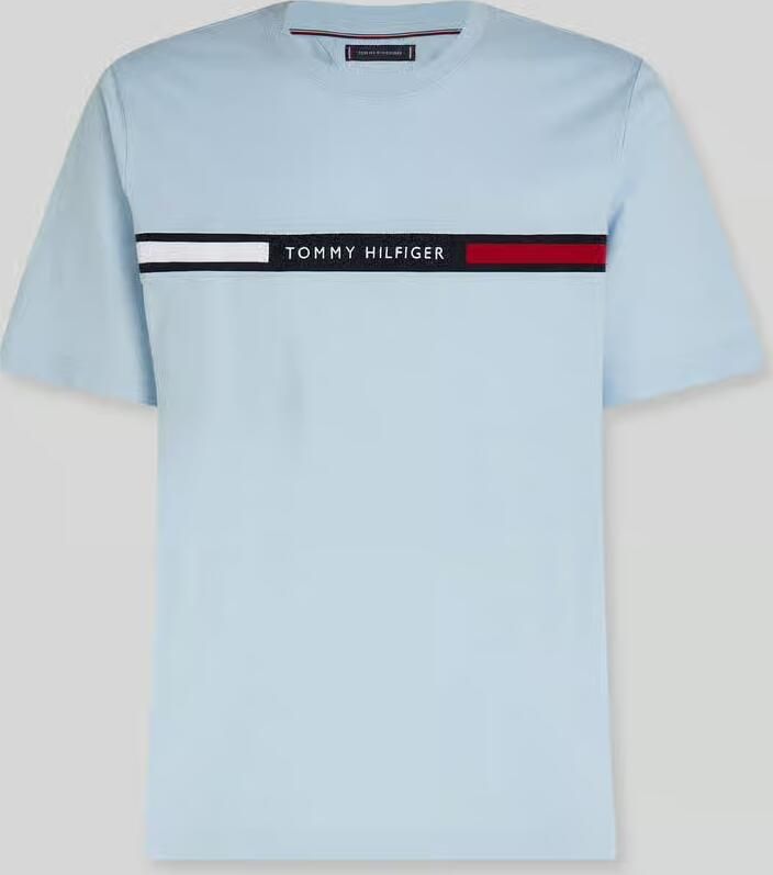 Tommy Hilfiger Regular fit T-shirt met labelstitching - Foto 2