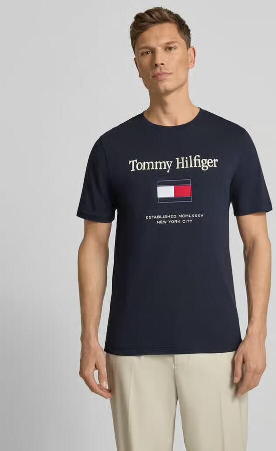 Tommy Hilfiger Regular fit T-shirt van puur katoen - Foto 3