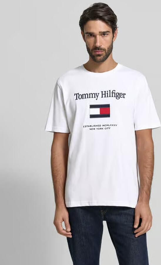 Tommy Hilfiger T-shirt Korte Mouw Tommy Embro Flag Tee - Foto 3