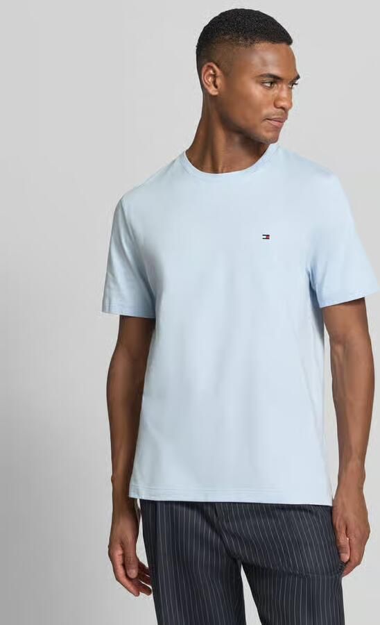 TOMMY HILFIGER Heren Polo's & T-shirts Ess Seasonal Reg Fit Solid Tee Lichtblauw - Foto 17