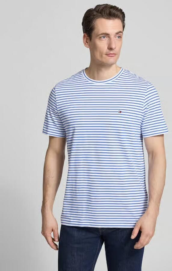 TOMMY HILFIGER Heren Polo's & T-shirts Ess Seasonal Reg Fit Stripe Tee Blauw - Foto 8