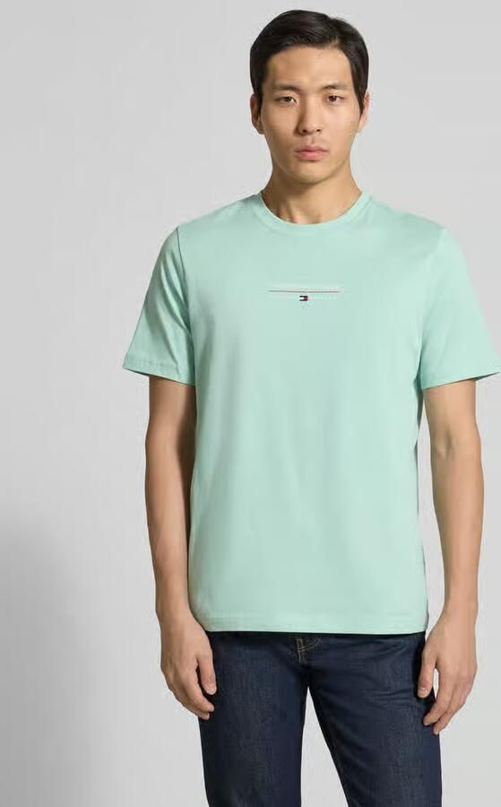 TOMMY HILFIGER Heren Polo's & T-shirts Brand Love Lockup Tee Mint - Foto 6