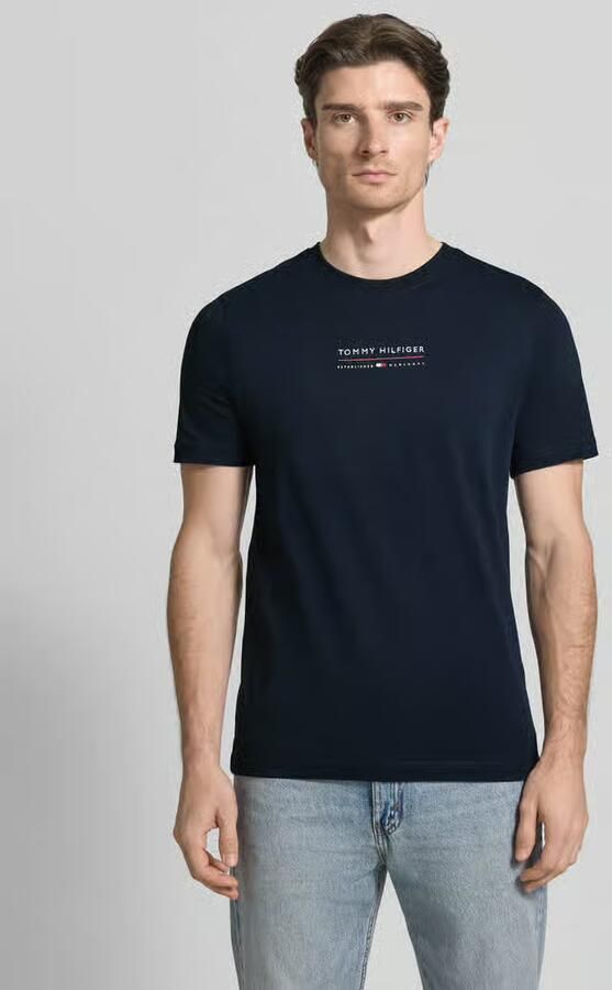 TOMMY HILFIGER Heren Polo's & T-shirts Brand Love Lockup Tee Donkerblauw - Foto 10