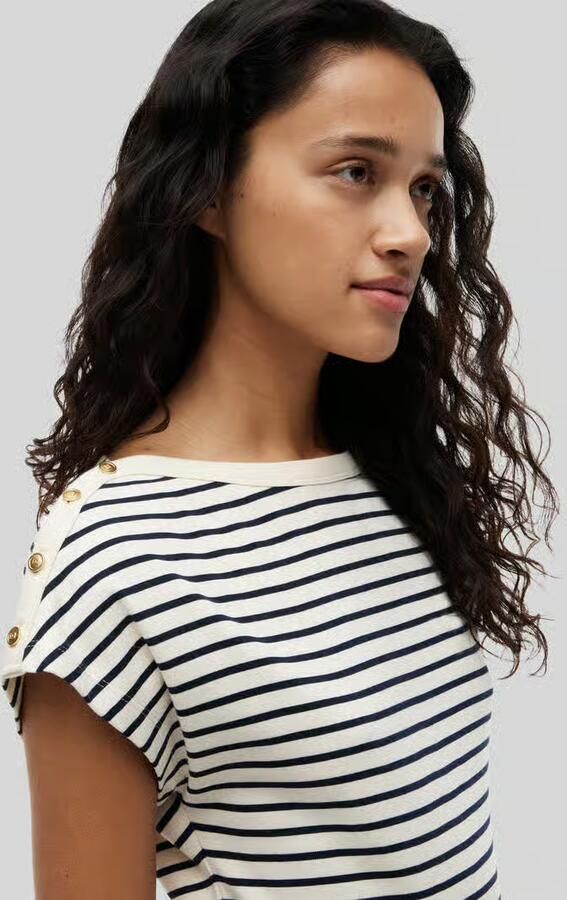 Tommy Hilfiger regular fit T-shirt van puur katoen met knoopdetails