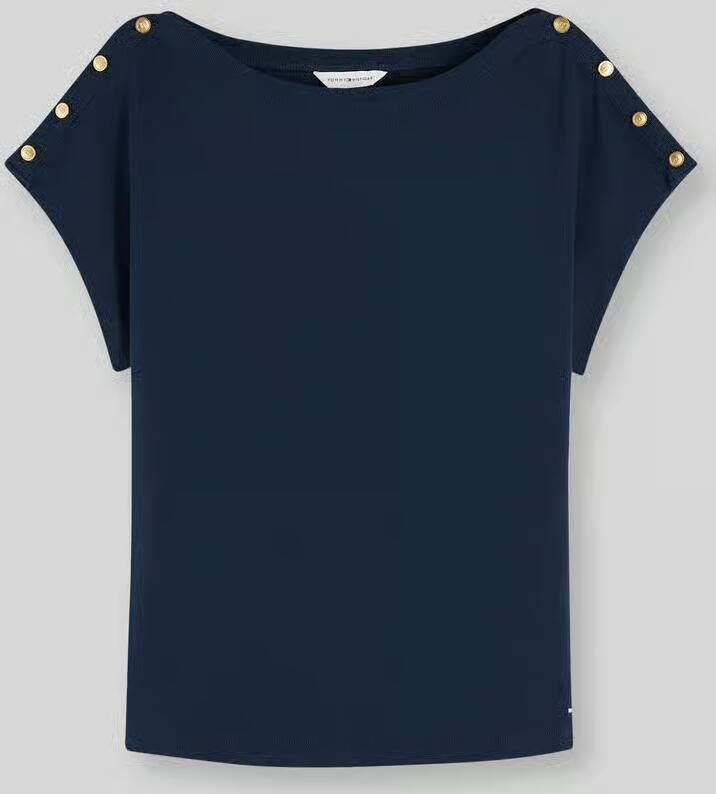 Tommy Hilfiger regular fit T-shirt van puur katoen met knoopdetails - Foto 2