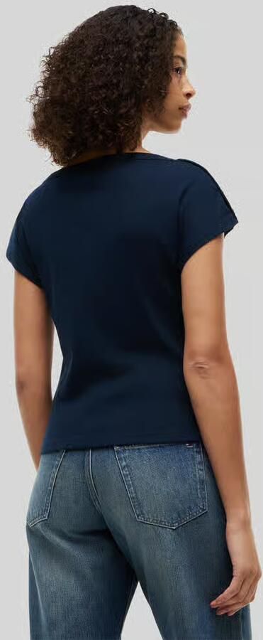 Tommy Hilfiger regular fit T-shirt van puur katoen met knoopdetails