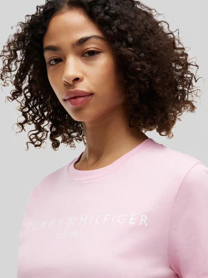 Tommy Hilfiger T-shirt REG CORP LOGO C-NK SS met een logo-opschrift - Foto 4