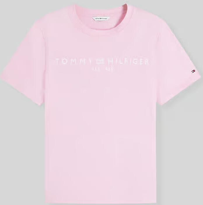 Tommy Hilfiger T-shirt REG CORP LOGO C-NK SS met een logo-opschrift - Foto 5