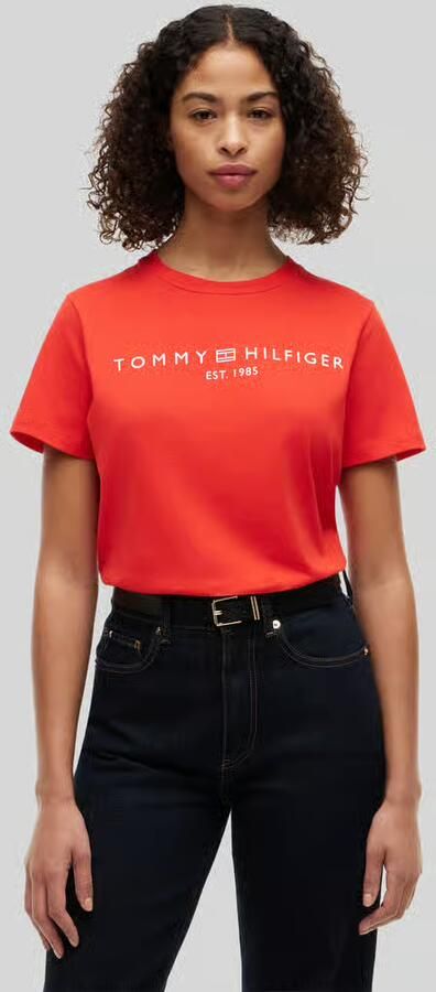 Tommy Hilfiger regular fit T-shirt van puur katoen met logoprint - Foto 4