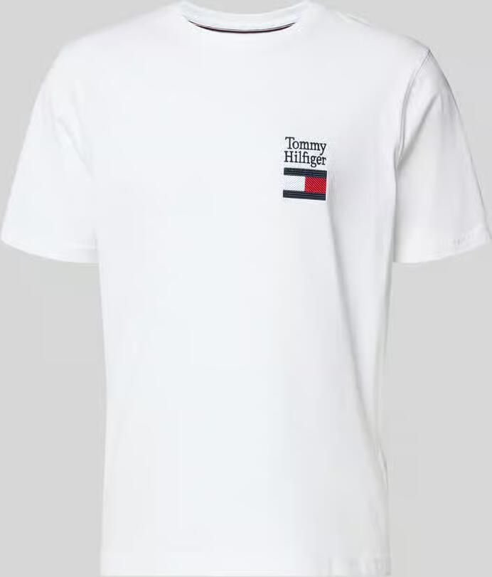 Tommy Hilfiger Regular fit T-shirt van puur katoen model 'BRAND LOVE TEXT' - Foto 5