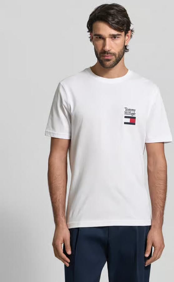 Tommy Hilfiger Regular fit T-shirt van puur katoen model 'BRAND LOVE TEXT' - Foto 11