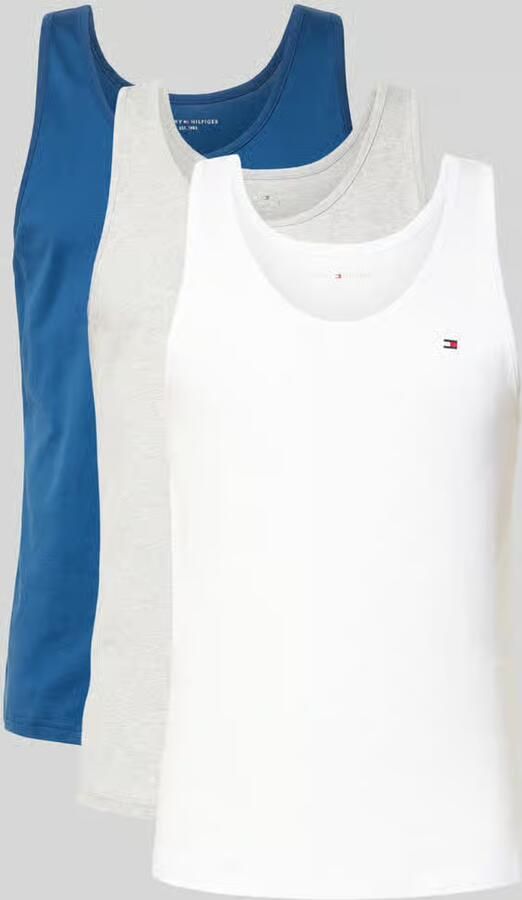 Tommy Hilfiger Regular fit tanktop van puur katoen in een set van 3 stuks