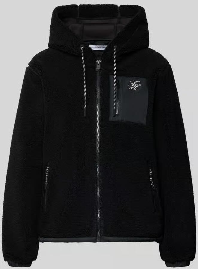 Tommy Hilfiger Regular fit teddy- webbontjack met gestikt logo