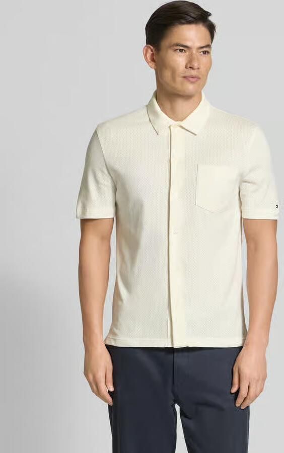 Tommy Hilfiger Regular fit vrijetijdsoverhemd met mesh structuur - Foto 2