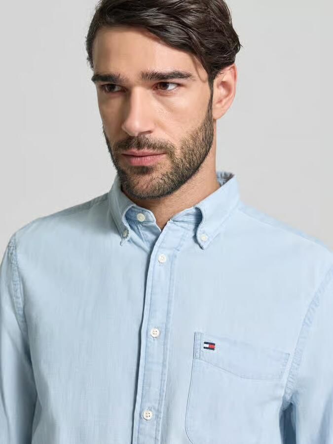Tommy Hilfiger Regular fit vrijetijdsoverhemd van chambray - Foto 2