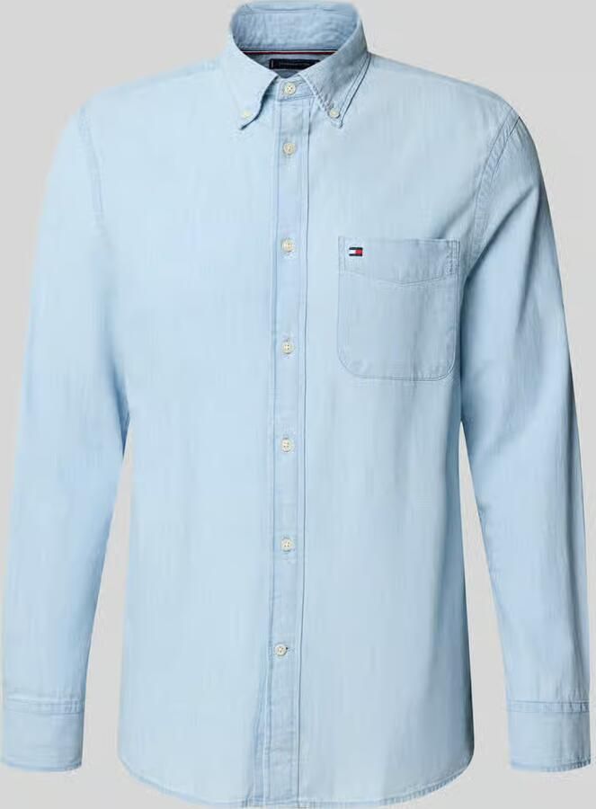 Tommy Hilfiger Regular fit vrijetijdsoverhemd van chambray