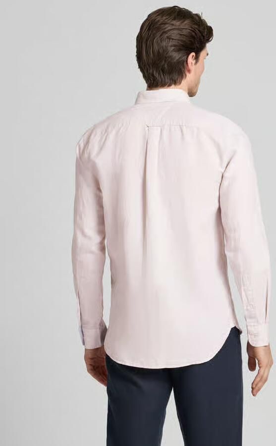 Tommy Hilfiger Regular fit vrijetijdsoverhemd van een mix van katoen en linnen