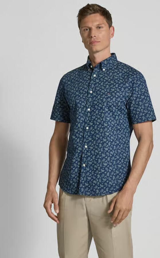 Tommy Hilfiger Regular fit vrijetijdsoverhemd van een mix van katoen en linnen - Foto 7