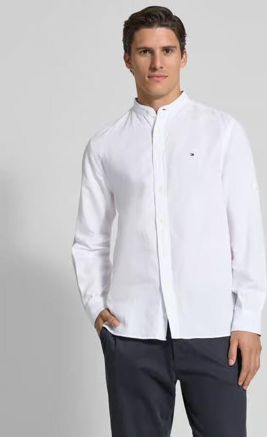 Tommy Hilfiger Regular fit vrijetijdsoverhemd van een mix van katoen en linnen - Foto 3