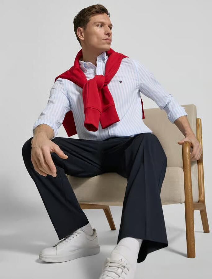 Tommy Hilfiger Regular fit vrijetijdsoverhemd van katoenpopeline