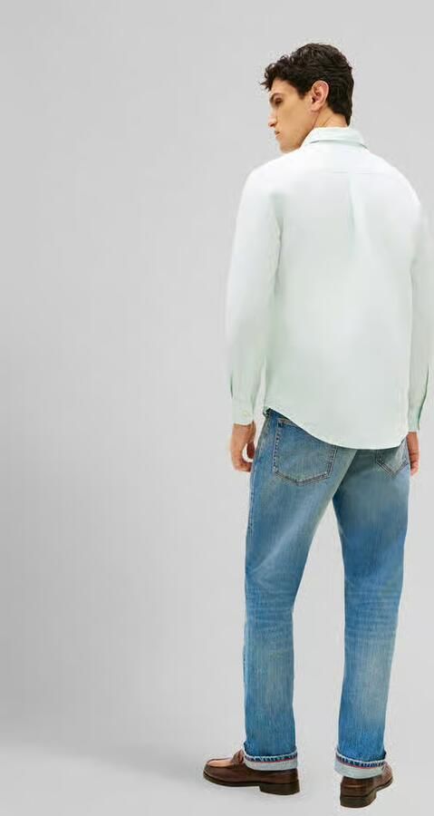 Tommy Hilfiger regular fit vrijetijdsoverhemd van mix van katoen en linnen - Foto 3