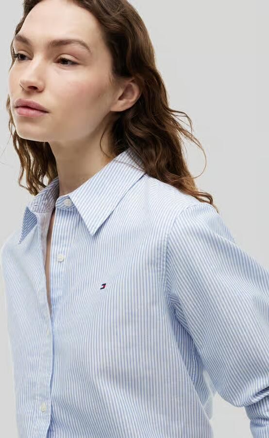 Tommy Hilfiger Overhemdblouse OXFORD RELAXED FIT SHIRT met blousekraag en borduursel - Foto 8