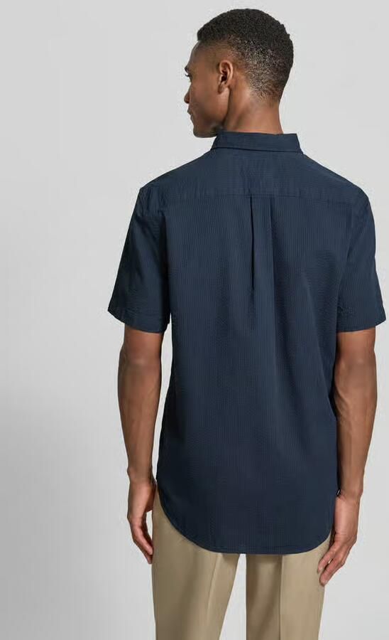 Tommy Hilfiger Regular fit overhemd met korte mouwen van seersucker van katoen - Foto 3