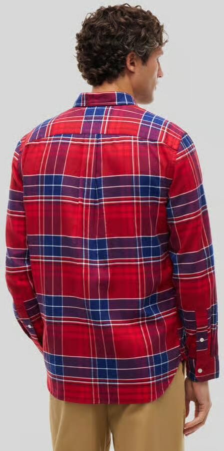 Tommy Hilfiger regular fit geruit flanel overhemd regatta rood - Foto 3