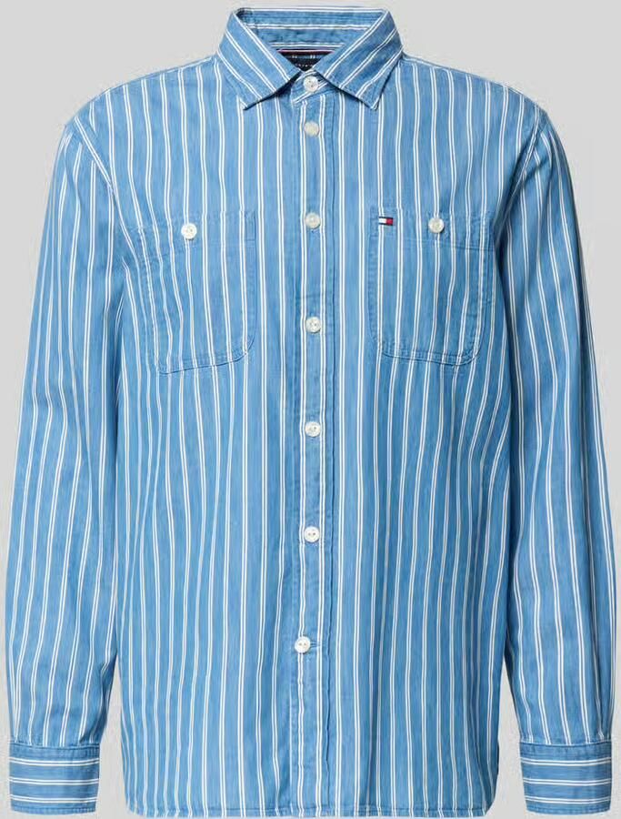 Tommy Hilfiger regular fit vrijetijdsoverhemd van puur katoen model 'CHAMBRAY' - Foto 2