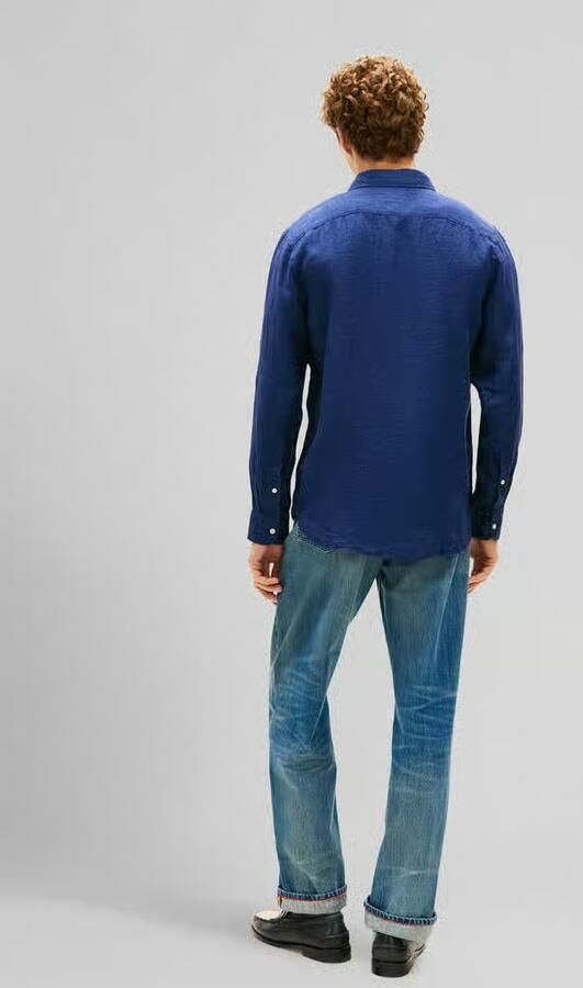 Tommy Hilfiger regular fit vrijetijdsoverhemd van puur linnen