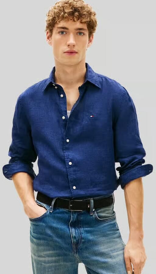 Tommy Hilfiger regular fit vrijetijdsoverhemd van puur linnen - Foto 2