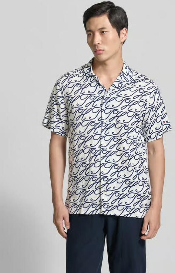Tommy Hilfiger regular fit vrijetijdsoverhemd van puur linnen model 'LINEN CAMP COLLAR' - Foto 2
