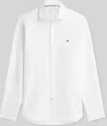 Tommy Hilfiger Regular Fit zakelijk overhemd met afgeronde zoom
