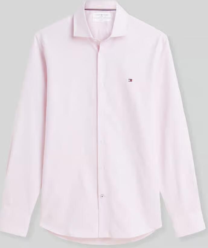 Tommy Hilfiger Regular Fit zakelijk overhemd met afgeronde zoom - Foto 2