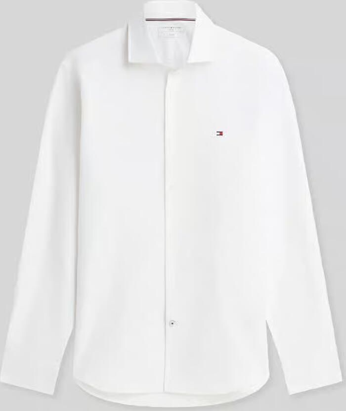 Tommy Hilfiger Regular Fit zakelijk overhemd met afgeronde zoom - Foto 2