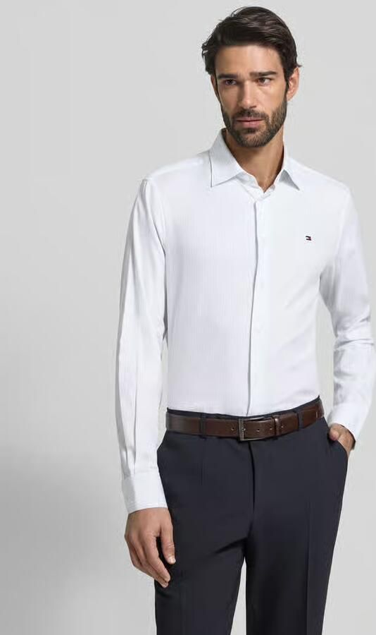 Tommy Hilfiger Regular fit zakelijk overhemd van puur katoen - Foto 4