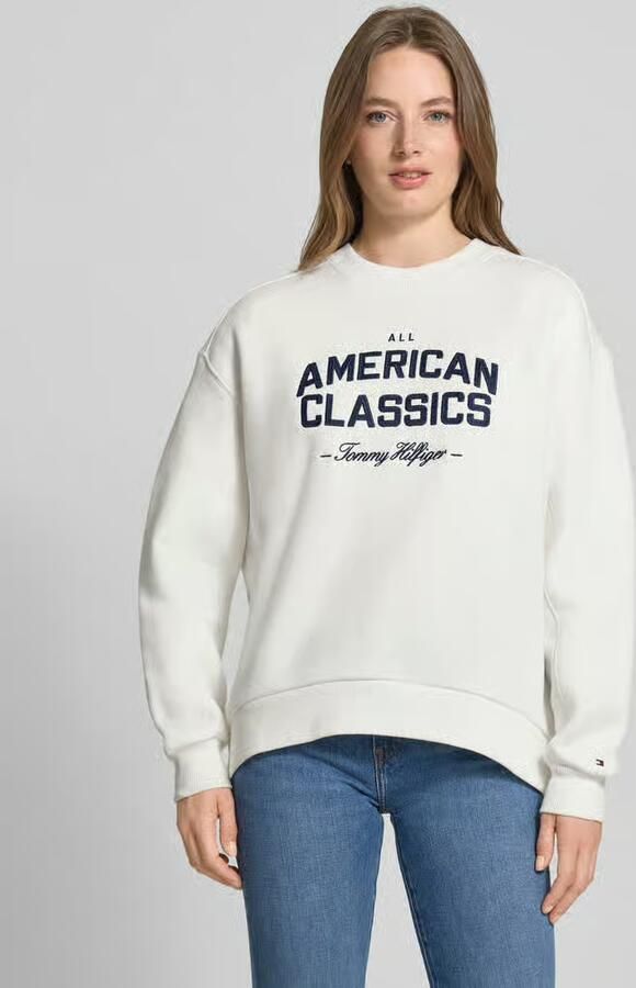 Tommy Hilfiger Relaxed fit badstof sweatshirt van katoenmix - Foto 2