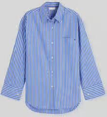 Tommy Hilfiger Relaxed fit Blouse met lange mouwen van puur katoen