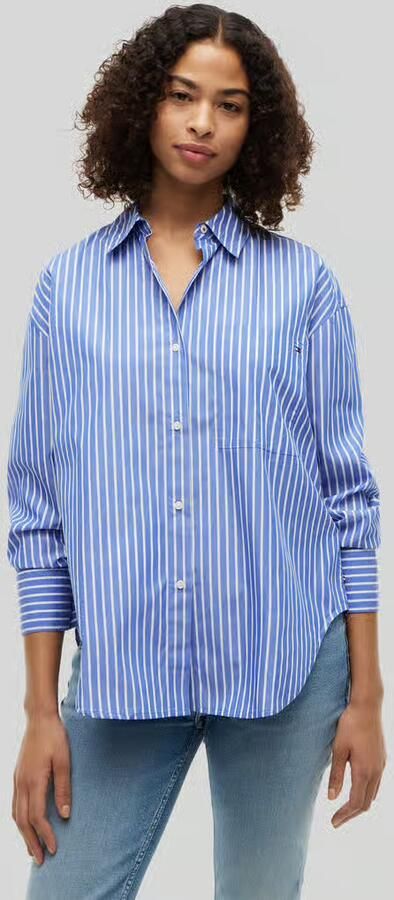 Tommy Hilfiger Relaxed fit Blouse met lange mouwen van puur katoen - Foto 3