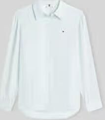 Tommy Hilfiger relaxed fit blouse met lange mouwen van puur linnen
