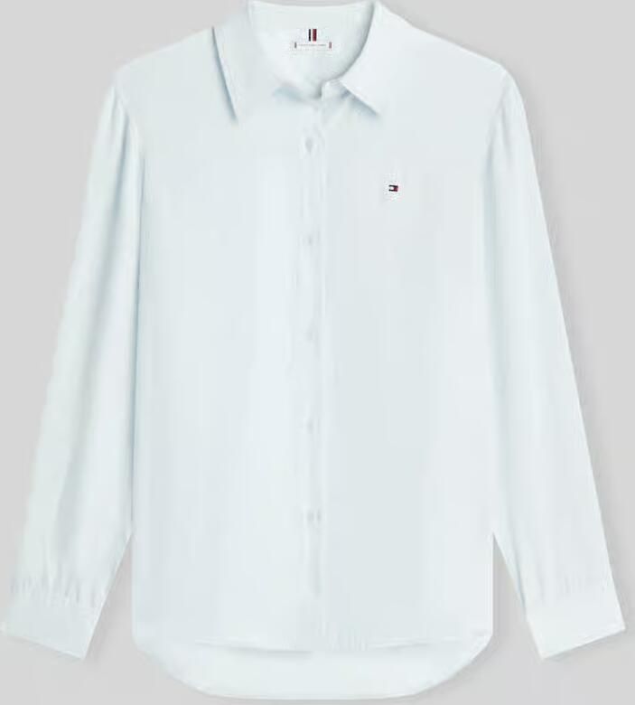 Tommy Hilfiger relaxed fit blouse met lange mouwen van puur linnen - Foto 2