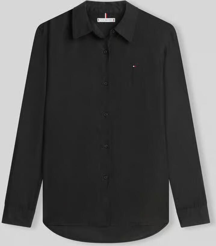 Tommy Hilfiger relaxed fit blouse met lange mouwen van puur linnen - Foto 2