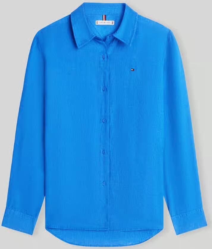 Tommy Hilfiger relaxed fit blouse met lange mouwen van puur linnen - Foto 2