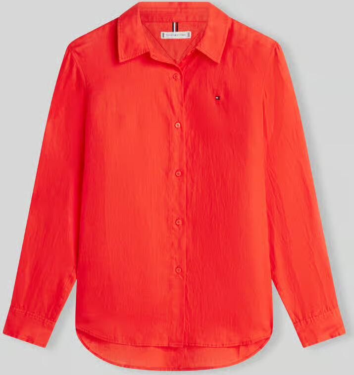 Tommy Hilfiger relaxed fit blouse met lange mouwen van puur linnen - Foto 2