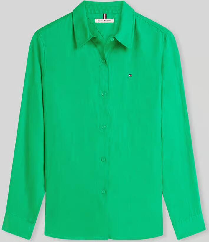 Tommy Hilfiger relaxed fit blouse met lange mouwen van puur linnen - Foto 6